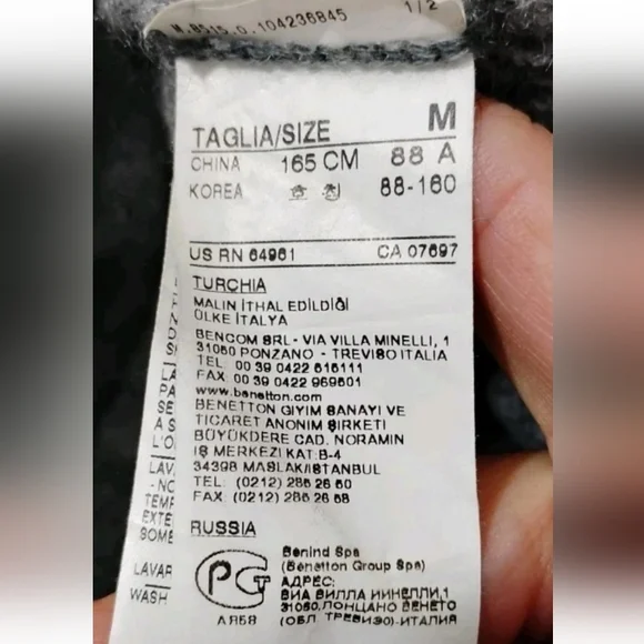 Sisley Gray Cardigan Sweater Mohair Blend Women's Size M Romania Soft Cozy - Picture 4 of 6